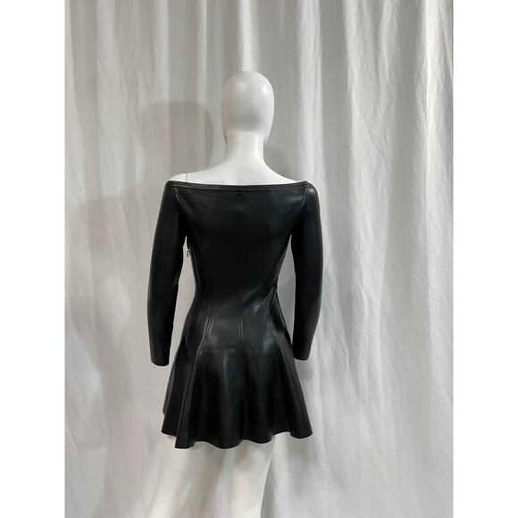 Norma Kamali x Revolve Off Shoulder Black Grace Mini Dress Size XS - Picture 3 of 7